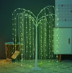 New Design Garden Multicolor Artificial Lighted Copper Bonsai Christmas Twig Willow Tree Lights