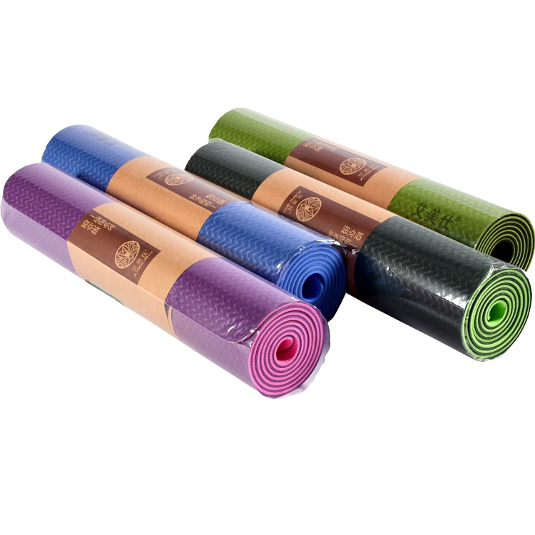 
Home Exercise Gym Workout Sports Non Slip Custom Printed Eco Friendly New TPE Fitness Yoga Mats 