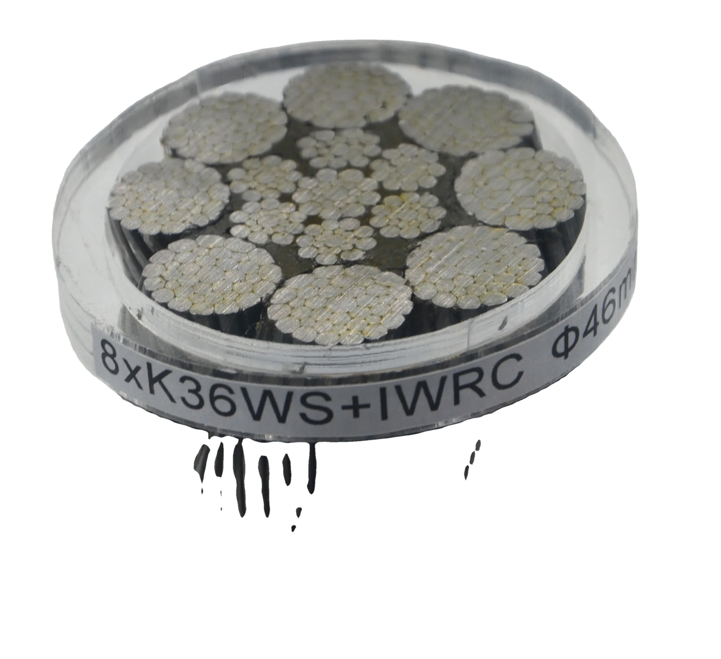 Уплотненная проволочная веревка 8x36WS FC IWRC 8xK41WS