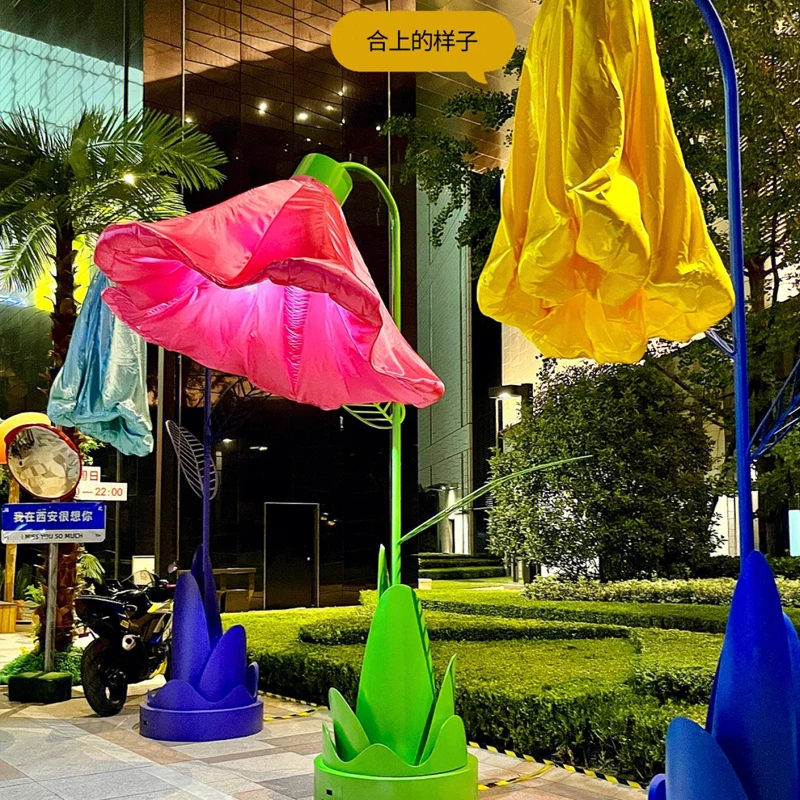 Creative Sculpture Outdoor Decorative LED Motif Light Luminous Party Flower Induction Flower Props