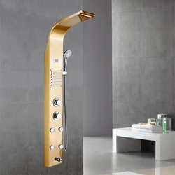 Shower Panel Column Towers 304stainless Steel Waterfall Spa Jets Smart Shower Wall Panel Shower Panel