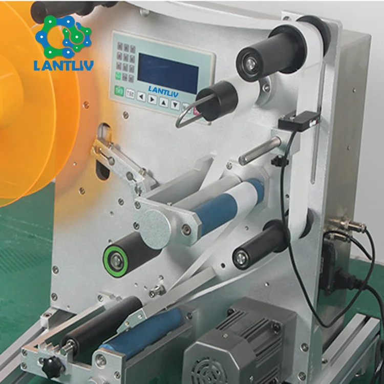 SL-130 Round Bottle Label Applicator Machine Self Adhesive Semi Automatic Labeling Machine For Bottle Front And Back Labeling