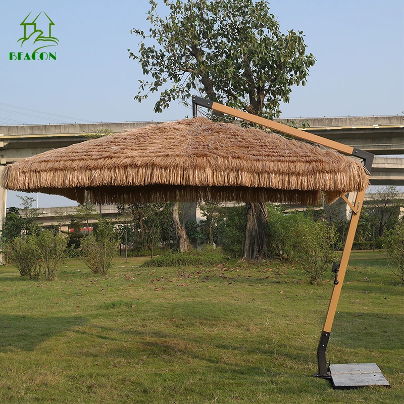 Large Size Beach Tiki Sun Shade Umbrella Waterproof Straw Beach Umbrella Patio Palm Thatch Umbrella