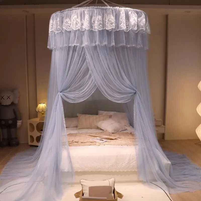 Москитная сетка для двухместной кровати/кровати размера «queen/king-Size» Новая круглая раскладная современная домашняя кровать в Западном дворце принцессы кемпинга