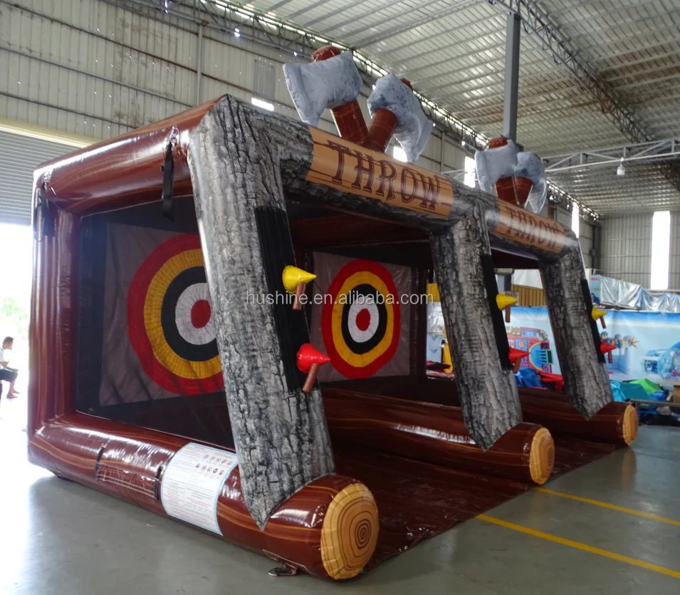 juegos gigantes inflables para eventos Outdoor Interactive carnival Party Sport Target Game Inflatable AXE Throwing Dart Games