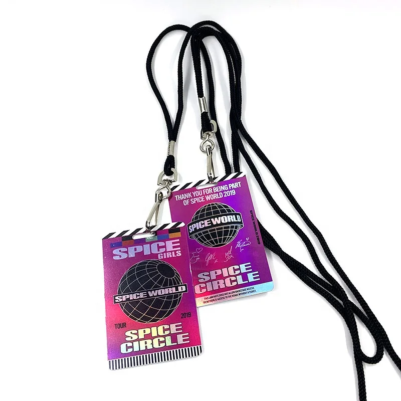 Customized Size Work ID Card Lanyard VIP Event Backstage Passes All Access Passes