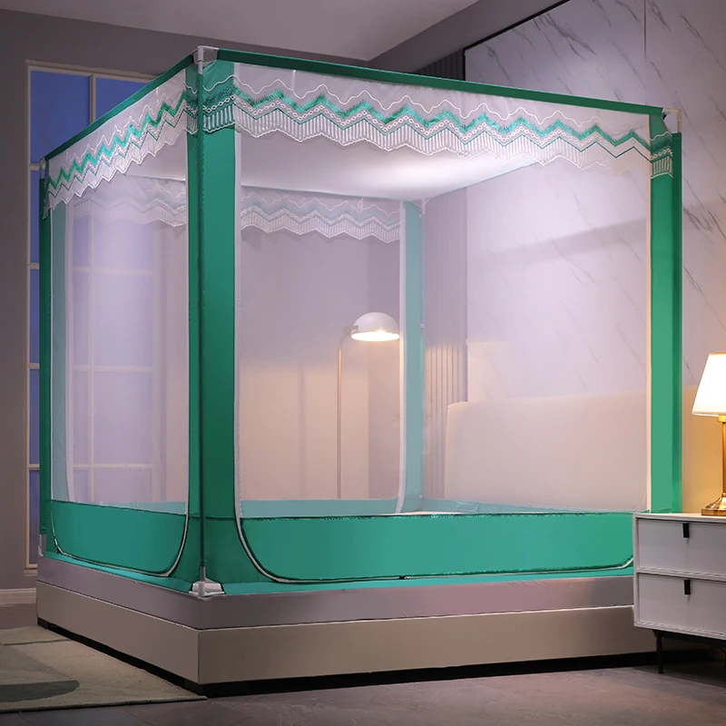 Wholesale Three Door Quadrate Mosquiteros Bed Honeycomb Densed Net Sleeping Mosquito Net