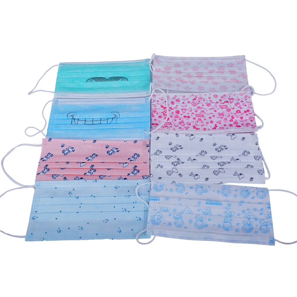 Quality Protective Breathing Face Shield 3 Ply Facemask Color Custom Print Non Woven Face Mask Colored Disposable Facemask