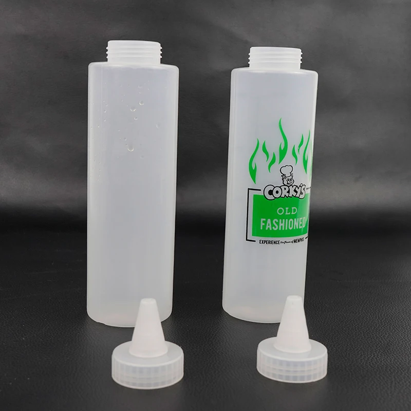 16oz 32oz Plastic Squeeze Bottle BBQ Sauce Chili Tabasco Soy Sauce Squeeze Bottle For Ketchup