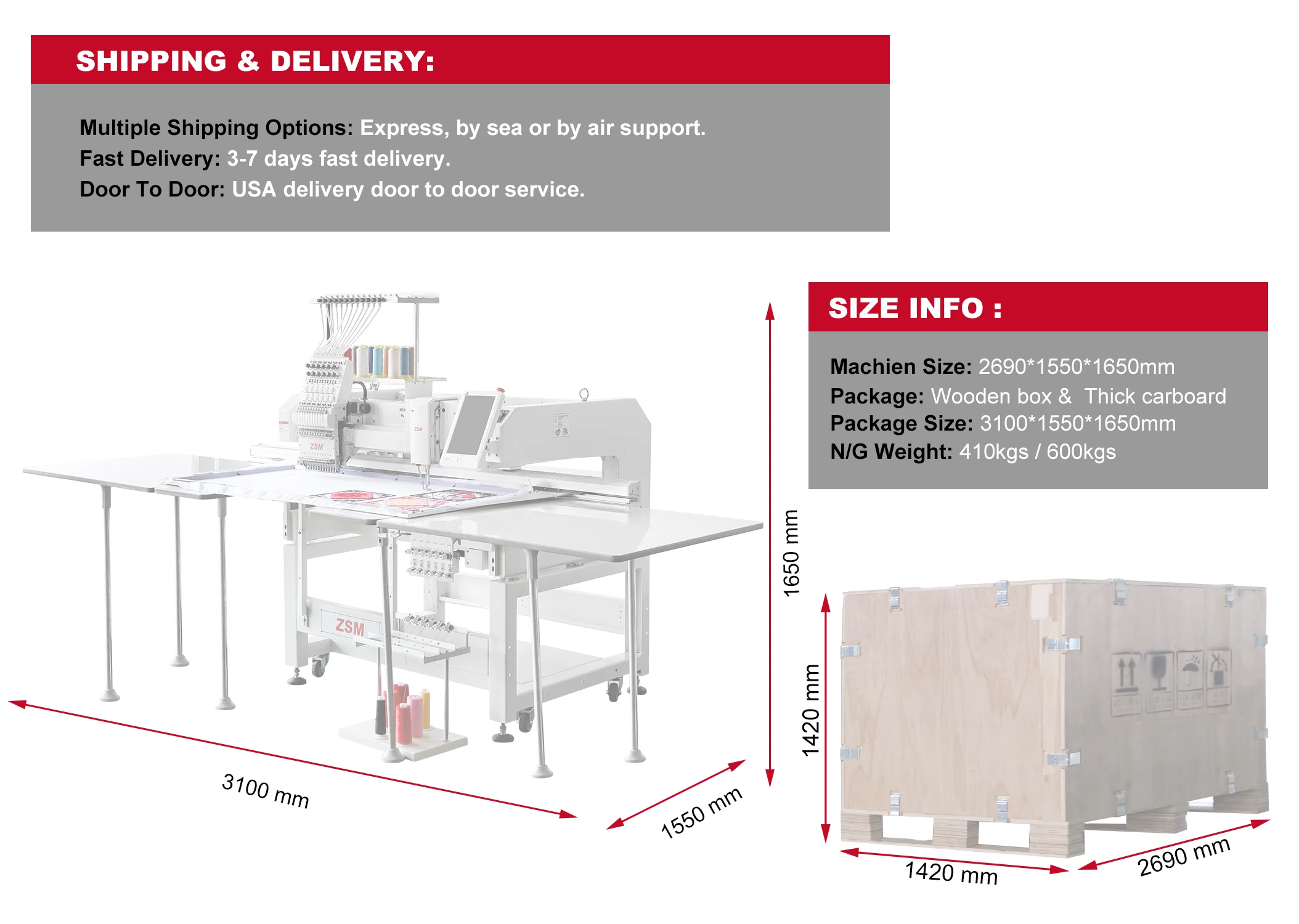 servo motor high speed mix flat chenille embroidery machine