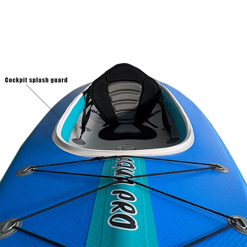 Weihai Manufacturers Custom Sit on top 1 Person 2 Person Dropstitch Inflatable Tandem Sea Kayak Canoe