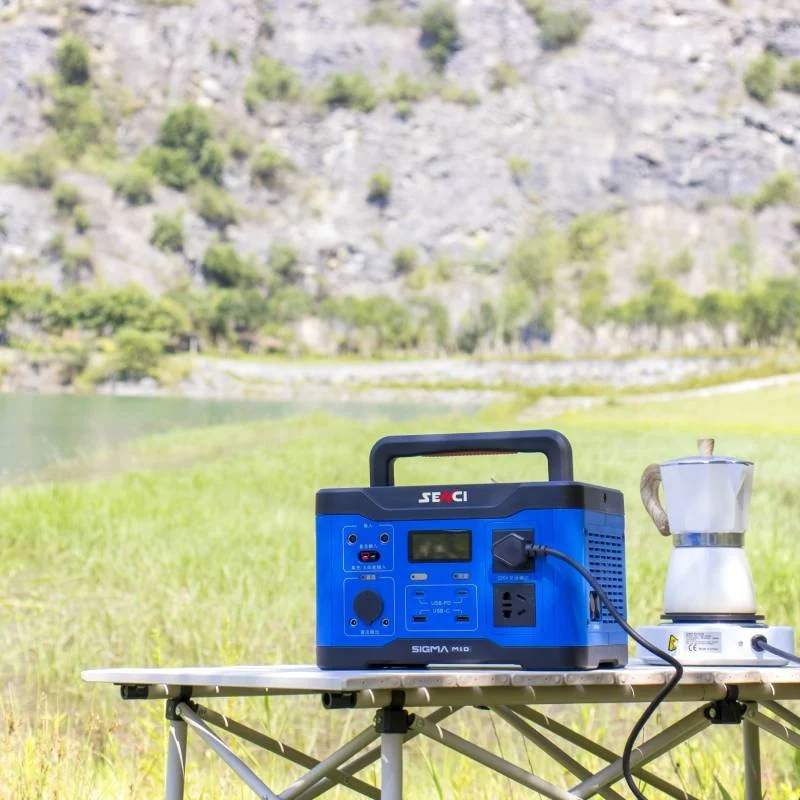 senci 600W 110 240V Portable Power Source Electric Generator Silent Station with Foldable Handle Solar Power Supply