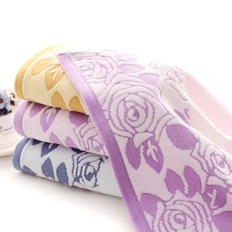 hot sale china product plain towel 100% cotton velvet with flower jacquard high quality bath towel with logo for promotion