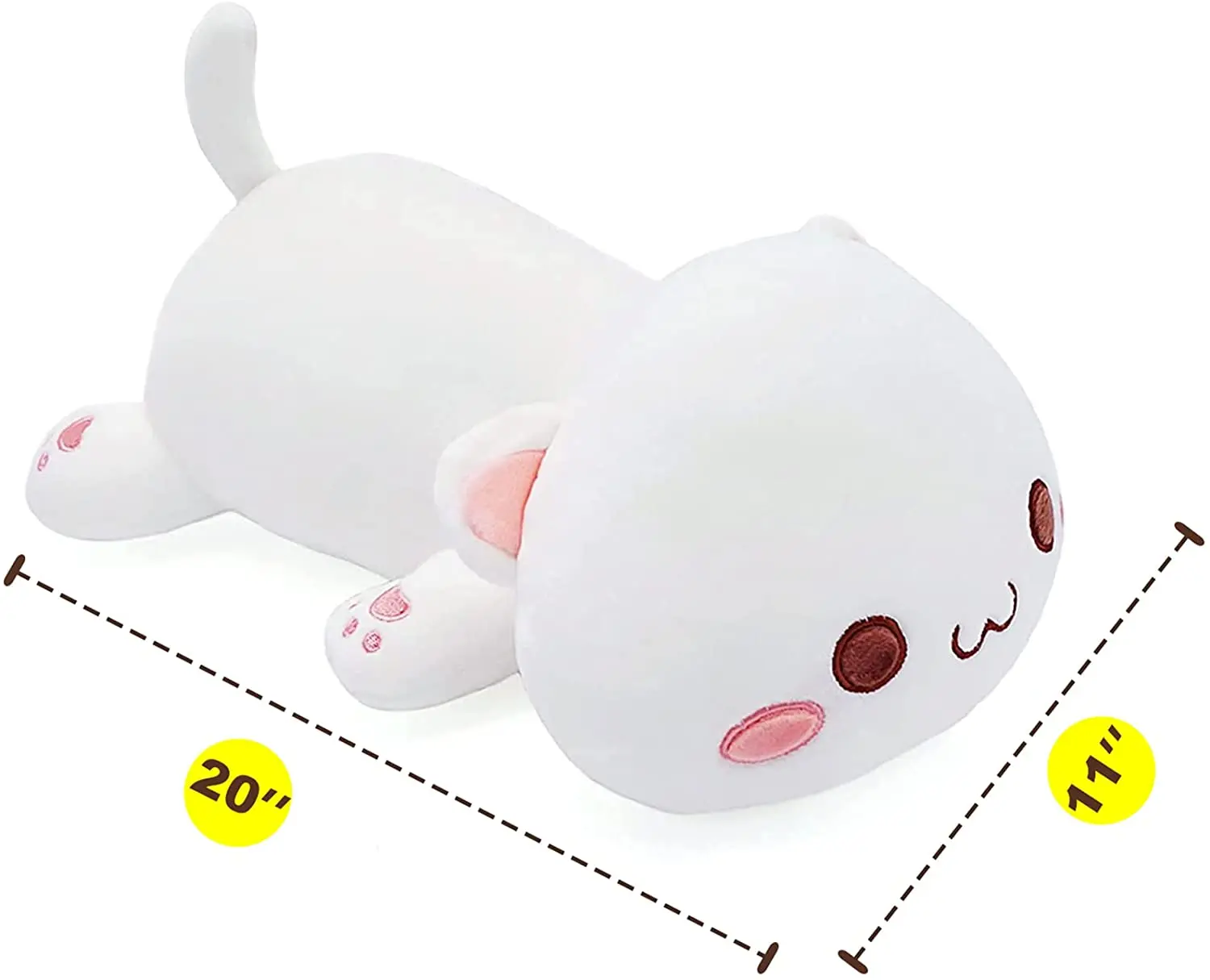 Cute Kitten Plush Toy Stuffed Animal Pet Kitty Soft Anime Cat Plush Pillow for Kids
