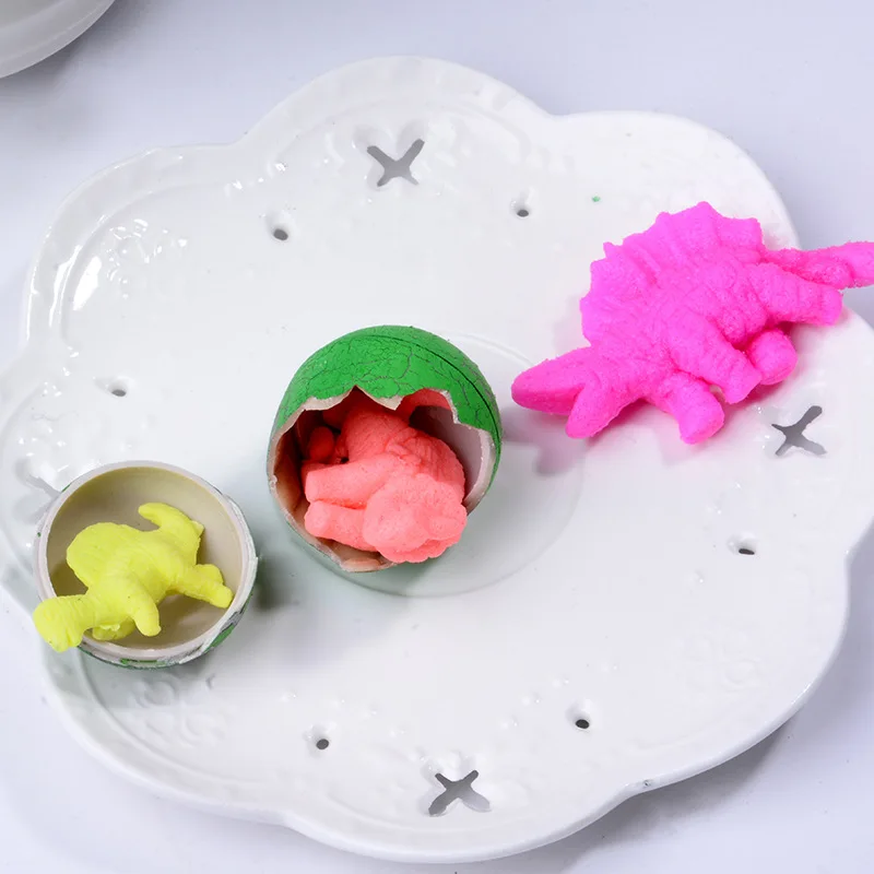 2024 Early Educational Small Dinosaur Eggs Toy Hatching Growing Dino Dragon For Children Magic Game Birthday Easter Gift