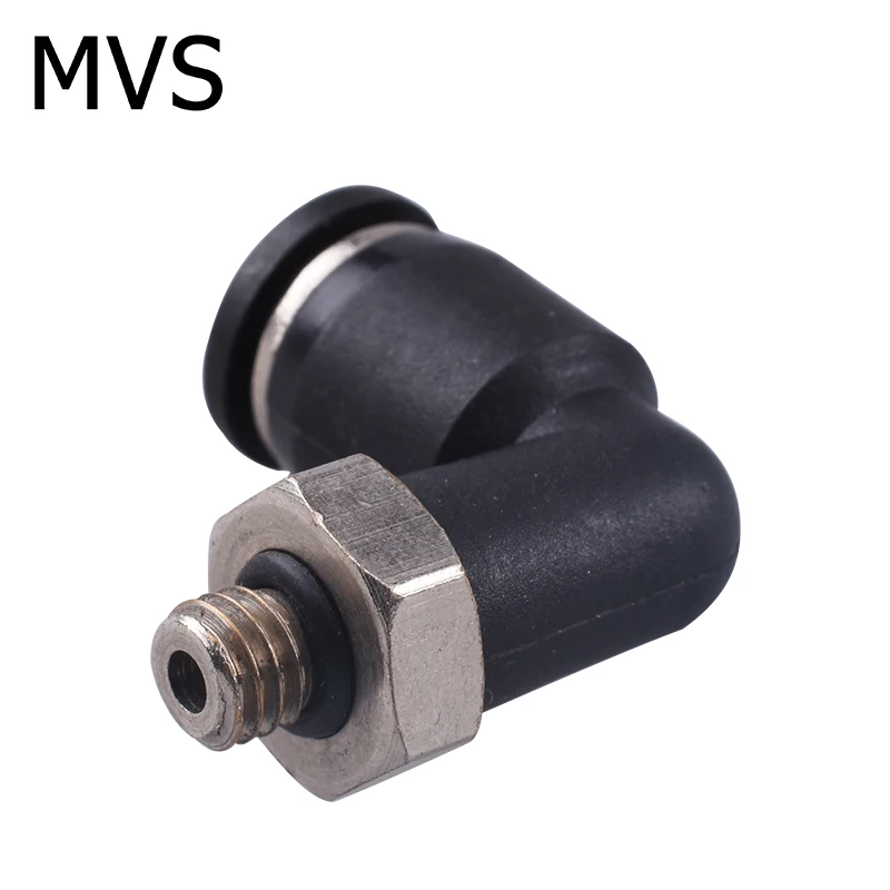 Plastic Material And Black Color L Type Push Elbow Tube and Pneumatic Fitting G1/8 and G1/4  90 Degree In Joint