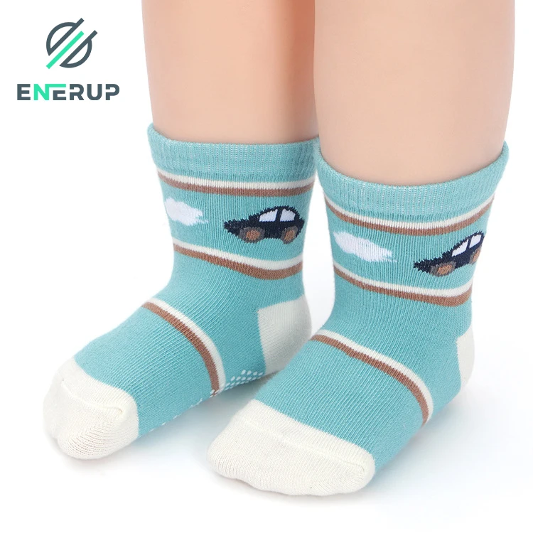 Enerup Wholesale Boys Crew Sock Cotton  Cartoon Soft Keep Warm Cute Anti Slip Breathable Comfortable Socks Kids