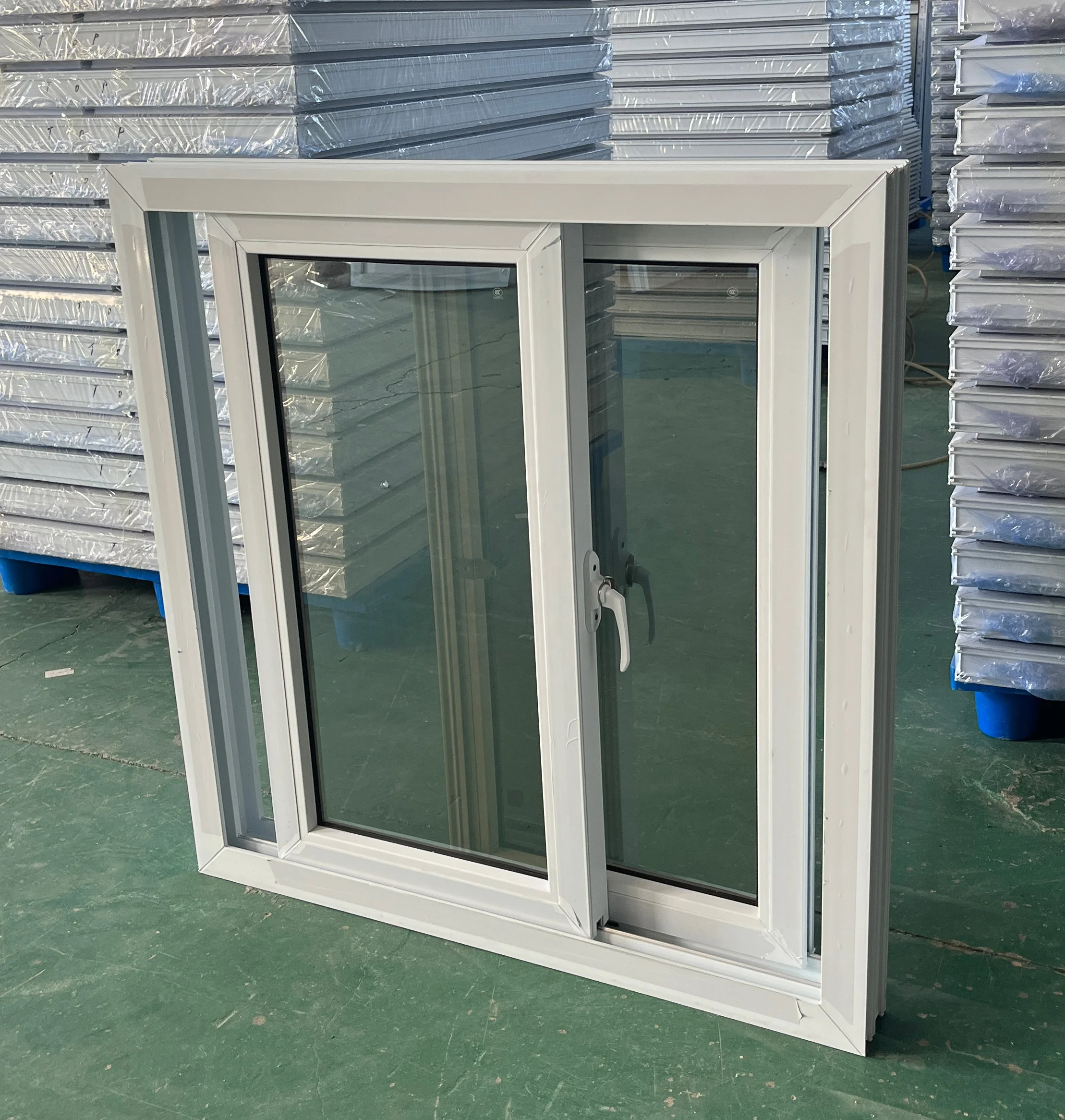 Factory New High Security Sliding Window Small Size Horizontal Plastic Window Double Glazing Basement Window PVC Windows