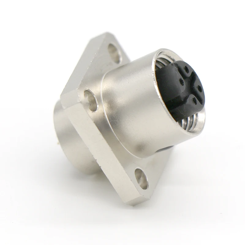 Chinese manufacturer M12 square socket connector wire cable circular connector