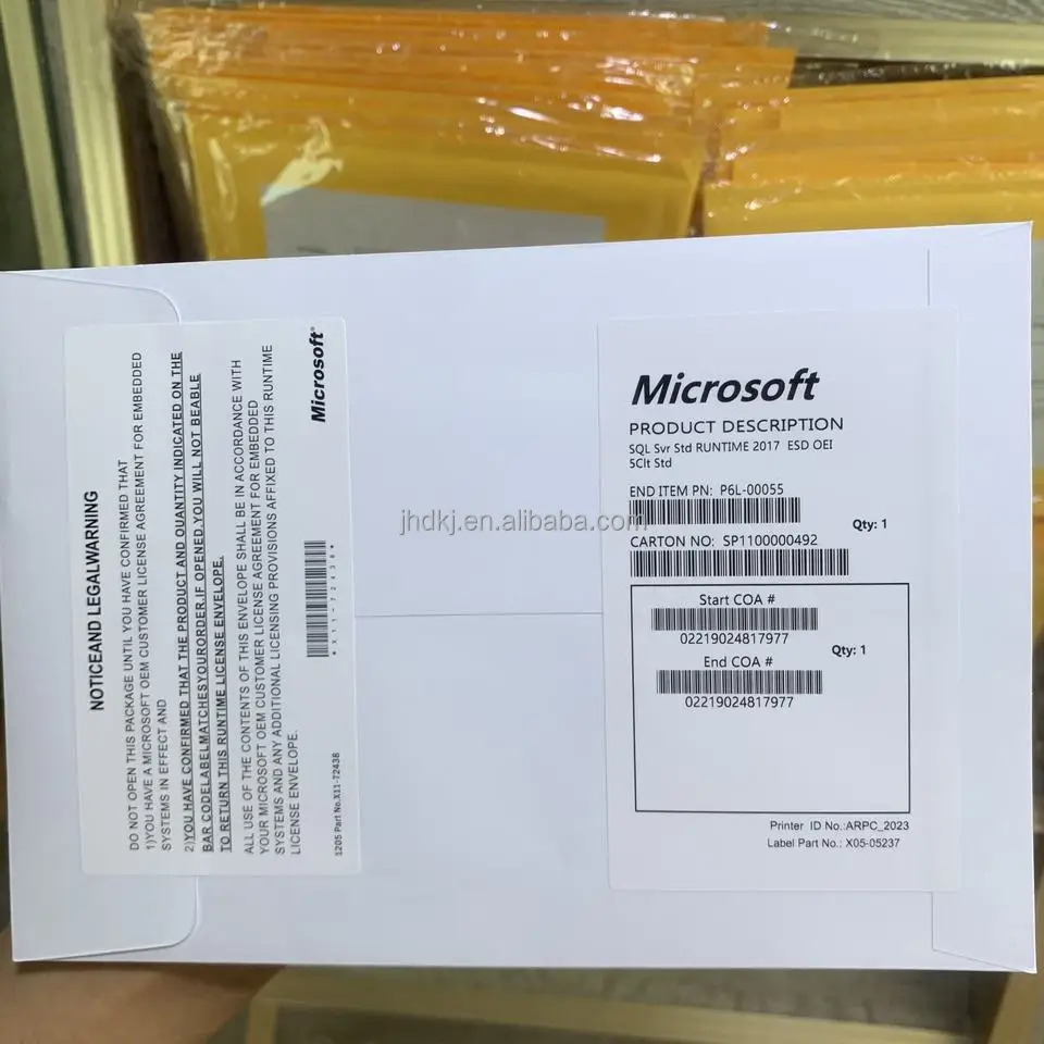Оригинальный стандартный dvd oem-пакет для Microsoft Windows sqserver 2022 модель sever