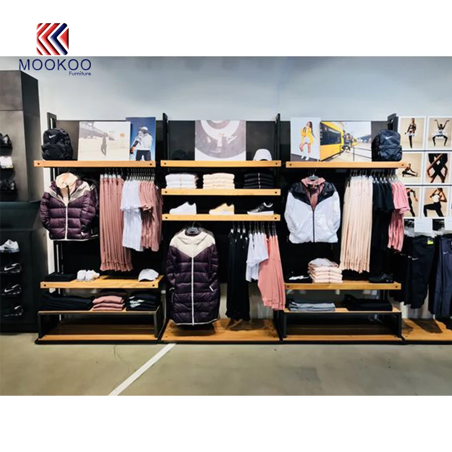 Luxury Sport Garment Store Display Furniture Cloth Display Stand Retail Store Design