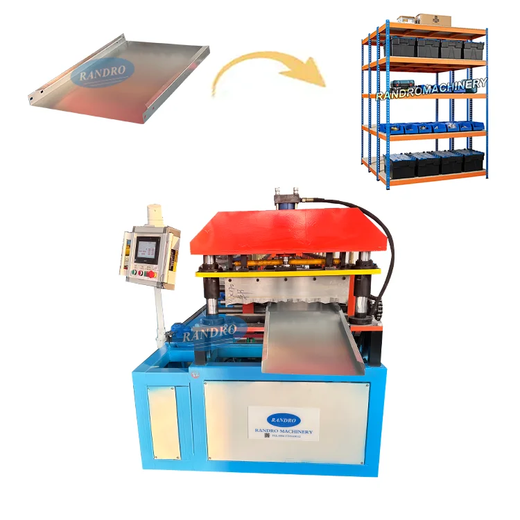 Professional Light Duty Upright Pillar Box Panel Roll Forming Machine Supermarket Shelves Production Line