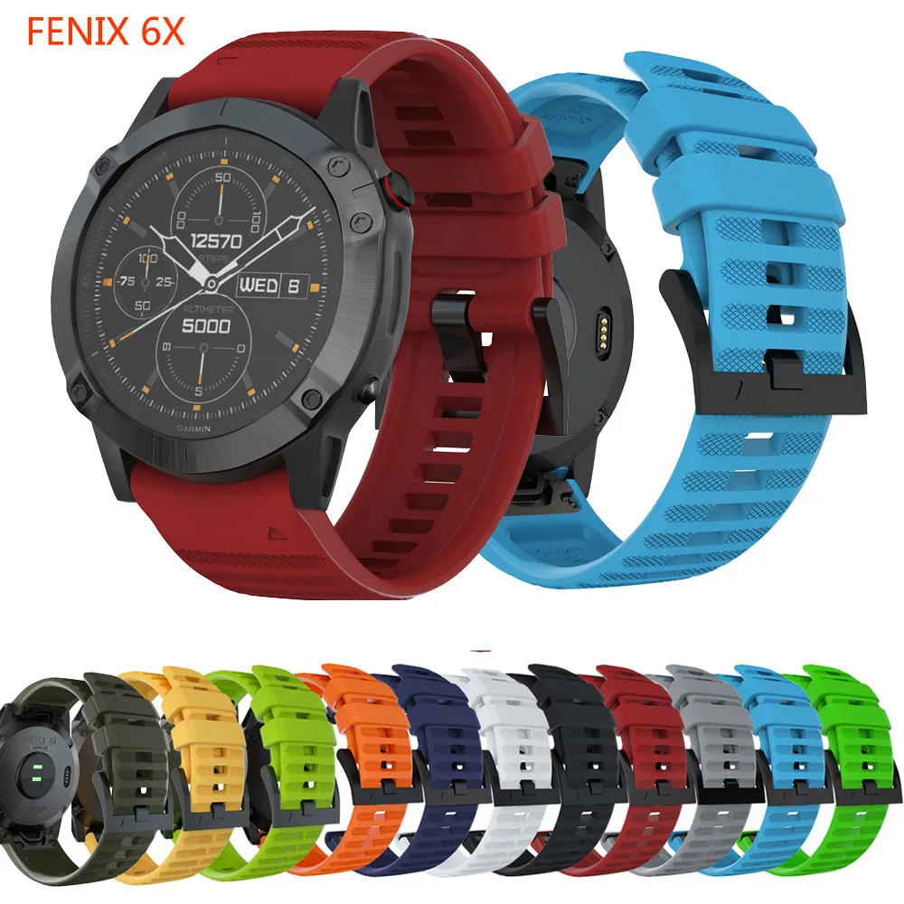 Silicone Straps for Garmin Fenix7pro/6/Fenix7x/6x/7s Bracelet  20 22 26mm Rubber Watchband Quick Release
