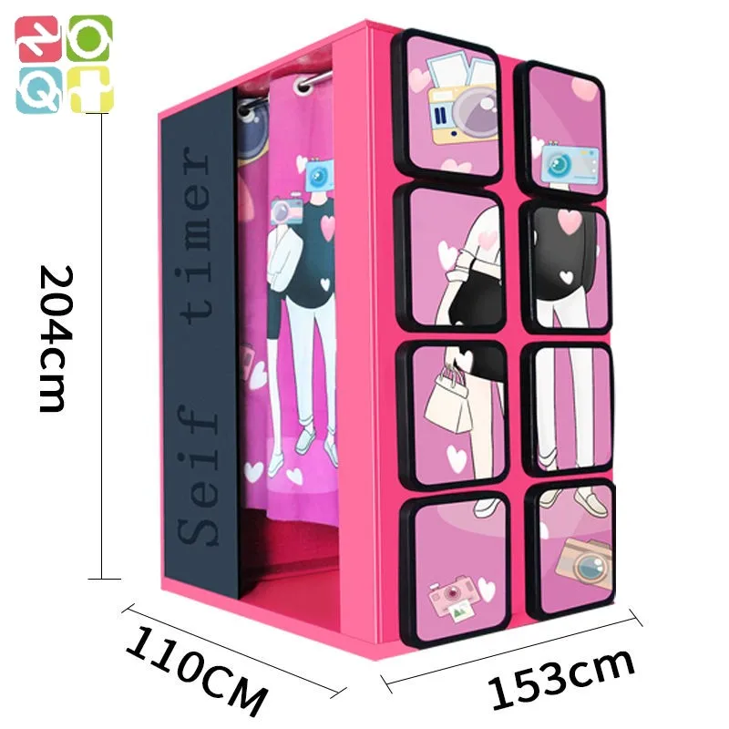 Coffee Shop Korean Photo Booth Vending Machine All-in-one Portable Self-service Photo Booth Coin Operated Led Photo Booth