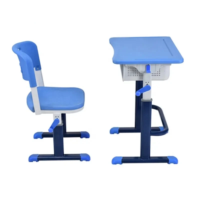 Single Adjustable Plastic School Furniture Desk