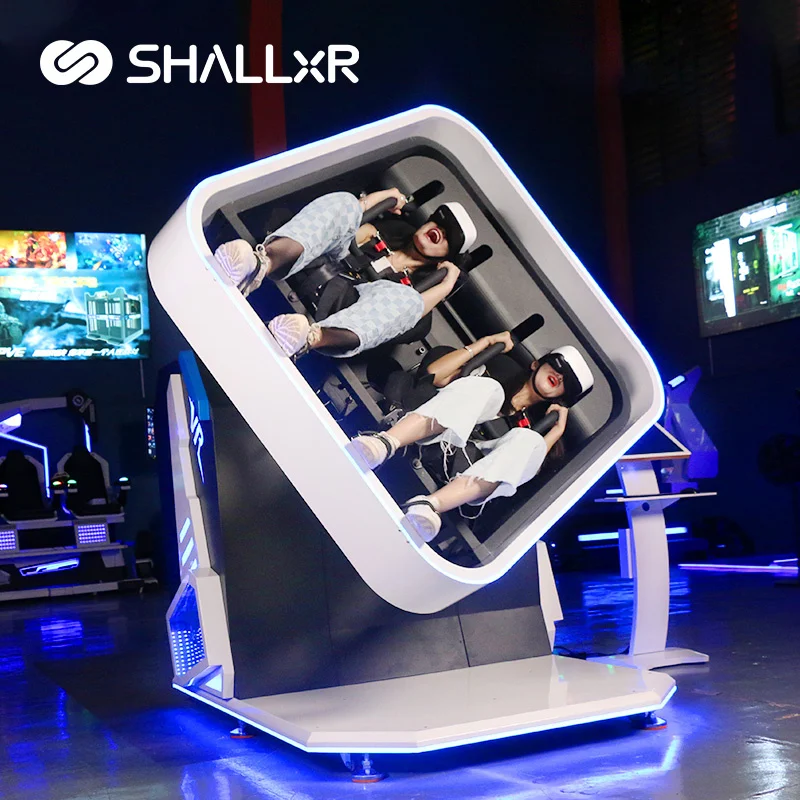ShallxR Full Motion 2 Seat 360 Degree Roll Coaster 9D VR Virtual Reality Chair Simulator