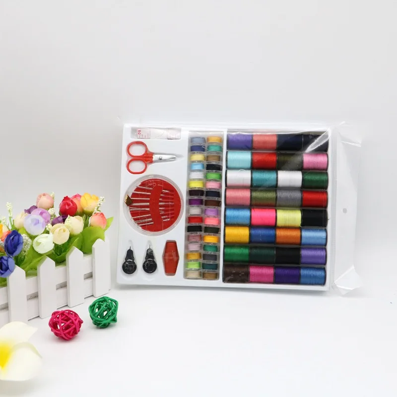 Wholesale 64 Color Household Sewing Thread Sewing Box DIY Hand Sewing Accessories Set