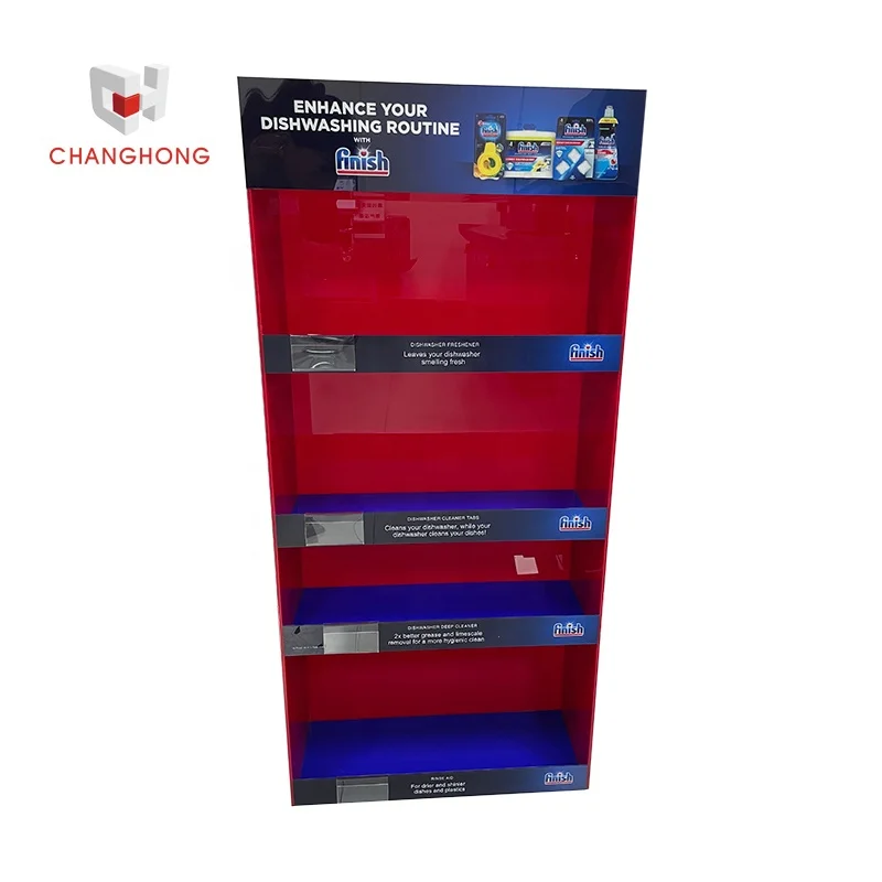Customized supermarket convenience store four-layer acrylic display rack store display