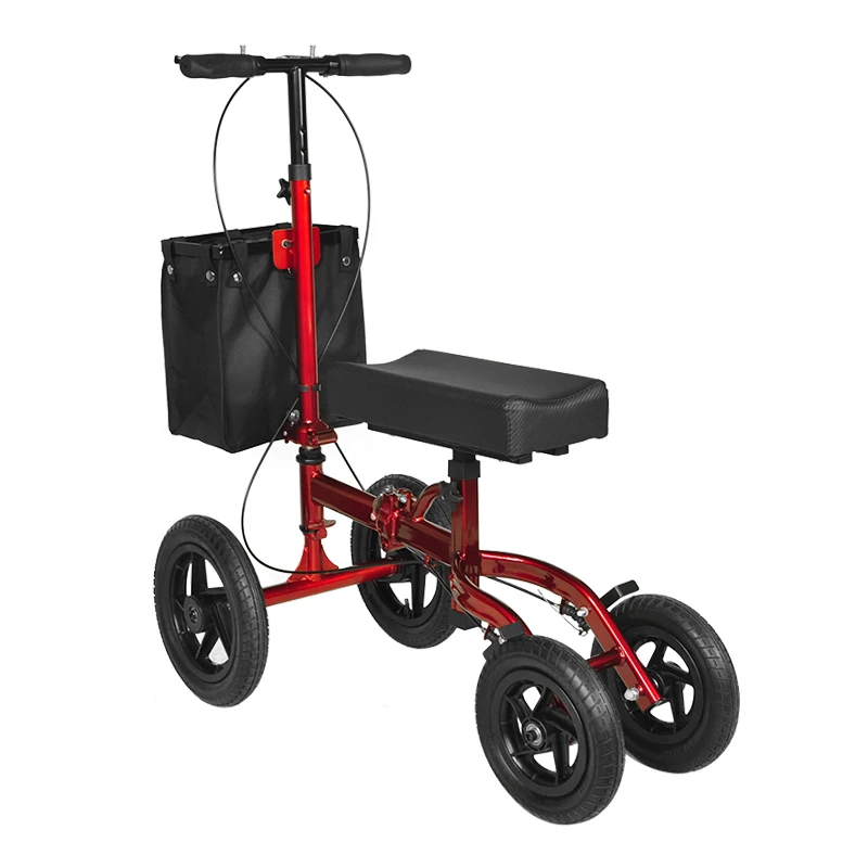 Heavy Duty Foldable Medical Knee Walker Scooter Medline All-Terrain Knee Walker 350 lb Weight Capacity