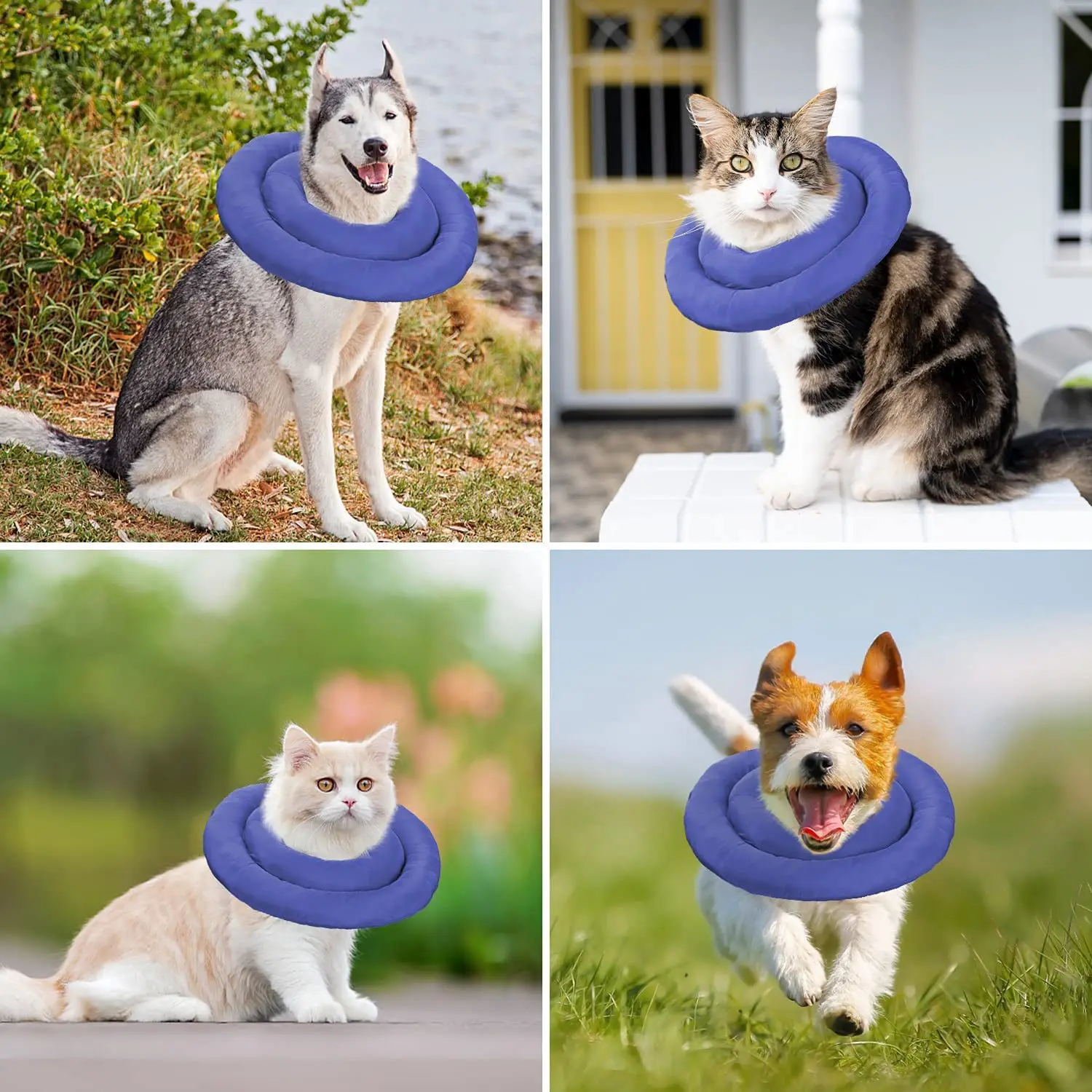 Elizabethan Collar Adjustable Stop Licking Dog Cone Collar Cat Neck Pillow Comfortable And Waterproof Protective Cat Elizabethan