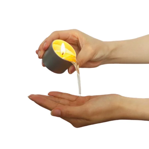 Wholesale Handmade Private Label Massage Oil Candle Jar With Spout Home Fragrance Soy Wax SPA Low Temperature