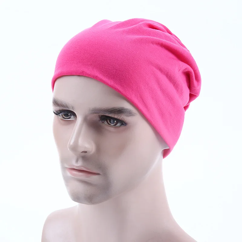 
2019 winter unisex hip-hop turban cap cotton slouch beanie hat 