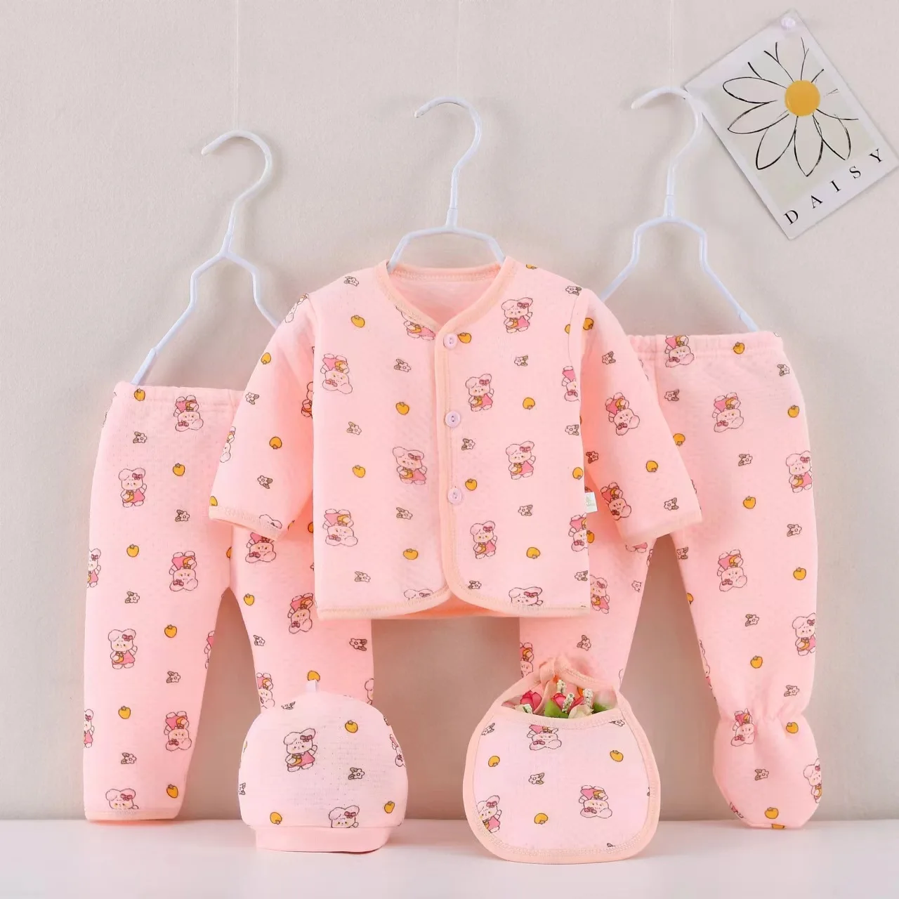 Factory Wholesale Baby Clothes Newborn Gift Set New Born Baby Products 5-Piece Set For Infant 0-3 Months