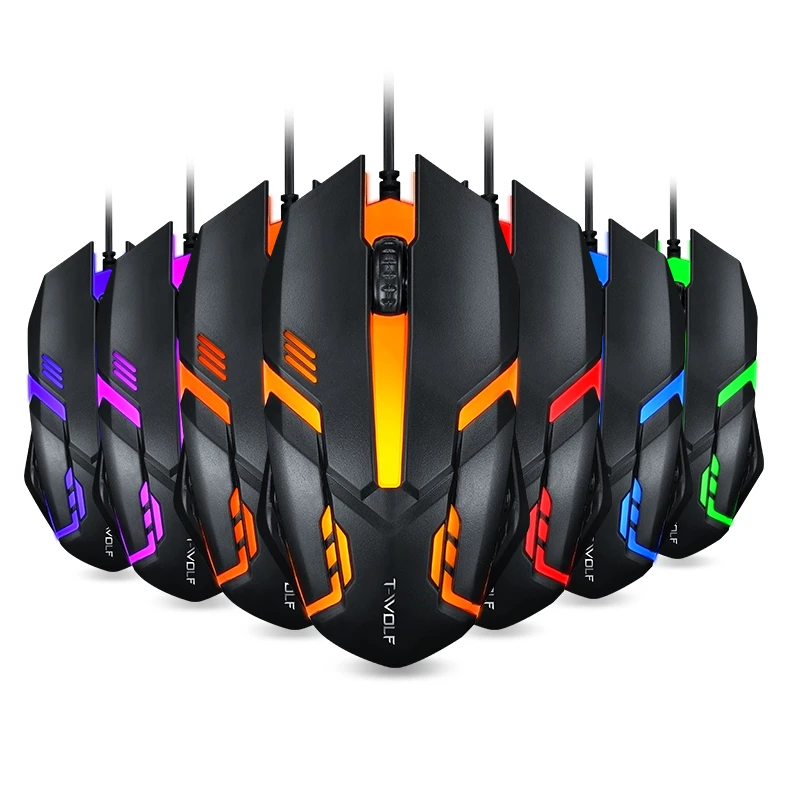 Wired Right Handed Mouse USB Wired Vertical Charging Functional Mice for Gaming Laptop Desktop Black Buttons Status