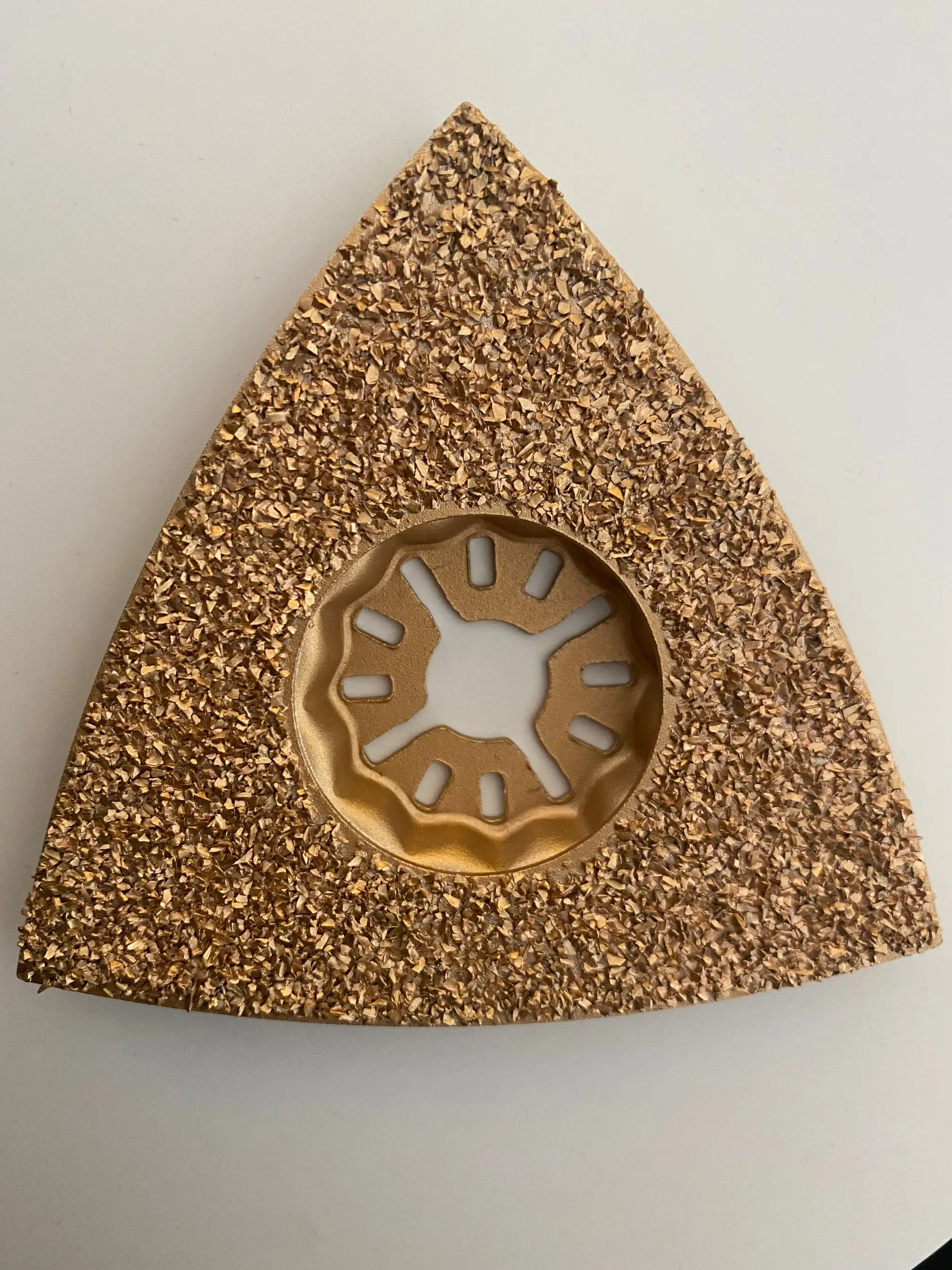 Universal Multi-functional Oscillating Tool Blade Made of High-carbon Steel Brazed Diamond Triangular Grinding Disc