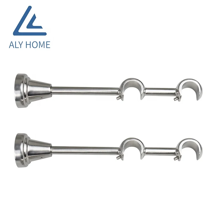 factory direct cheap adjustable curtain rod set  double curtain rod