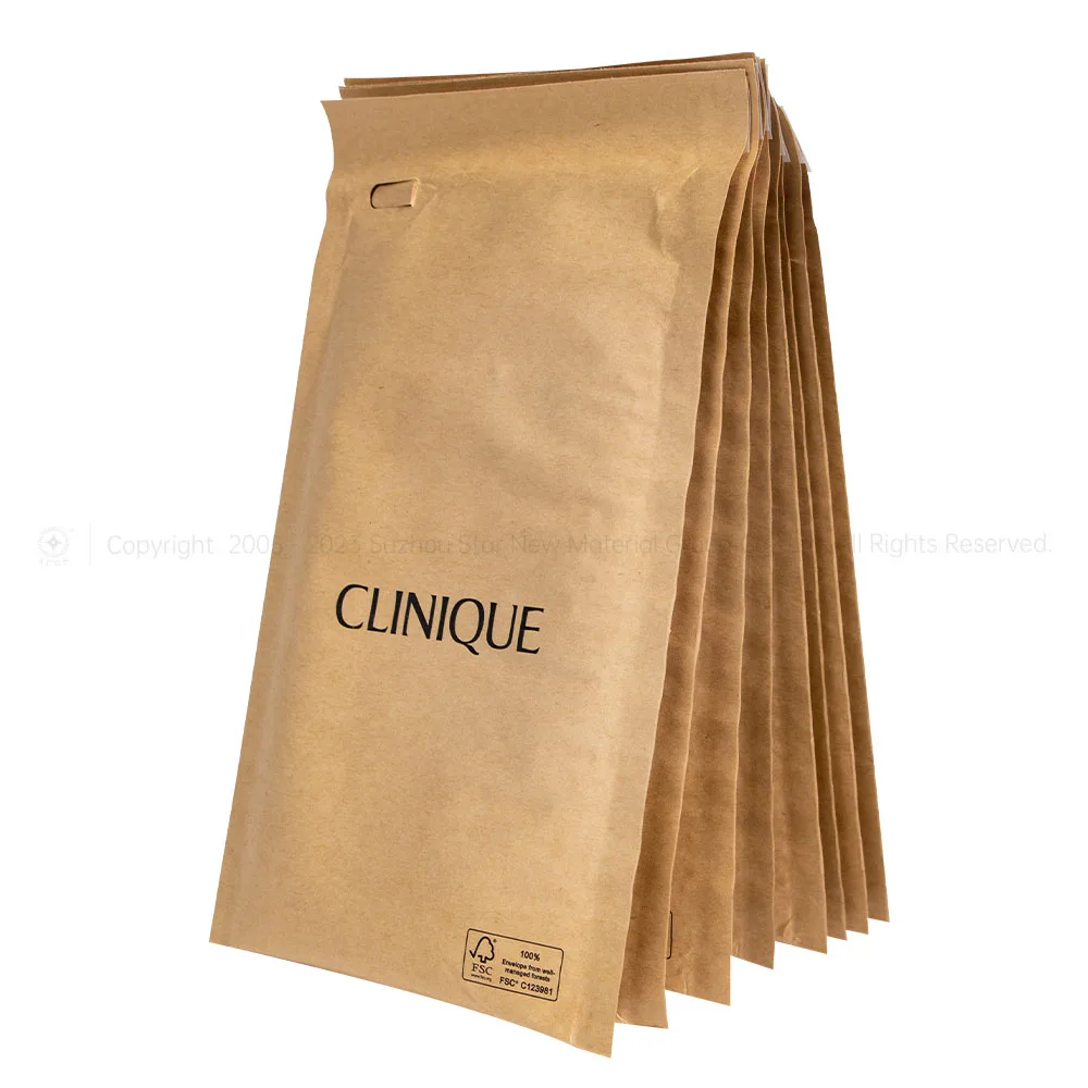 100% Recyclable Paper Padded Mailers Compostable Honeycomb Paper Shipping Envelopes Custom Printed Logo