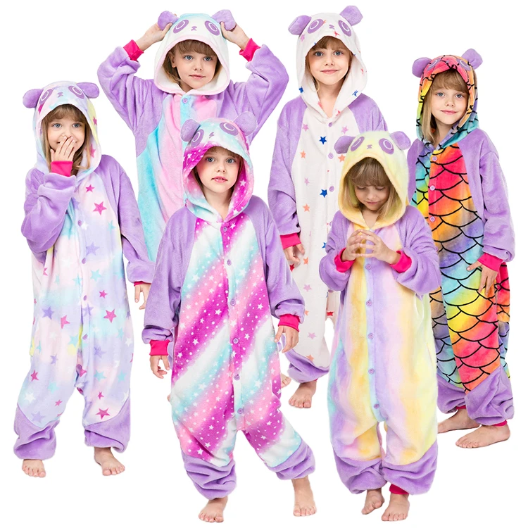 
wholesale kids pajamas animal onesie custom flannel unicorn pajamas onesie pajamas 