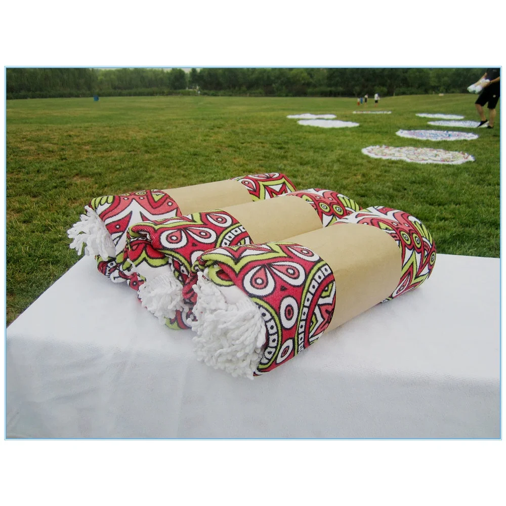 Customized Microfiber Circle Beach Towel Quick-Drying Sand-Prooof Round Beach Towel