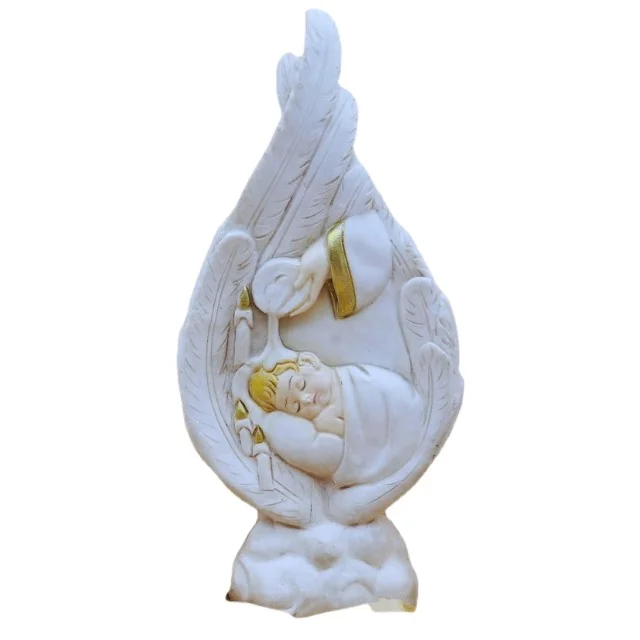 Customized resin baptism baby statue newborn baby gift religious figurine souvenir