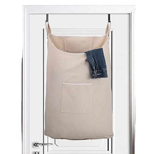 Door Hooks Durable Hanging Clothes Basket Machine Washable Hanging Laundry Bags