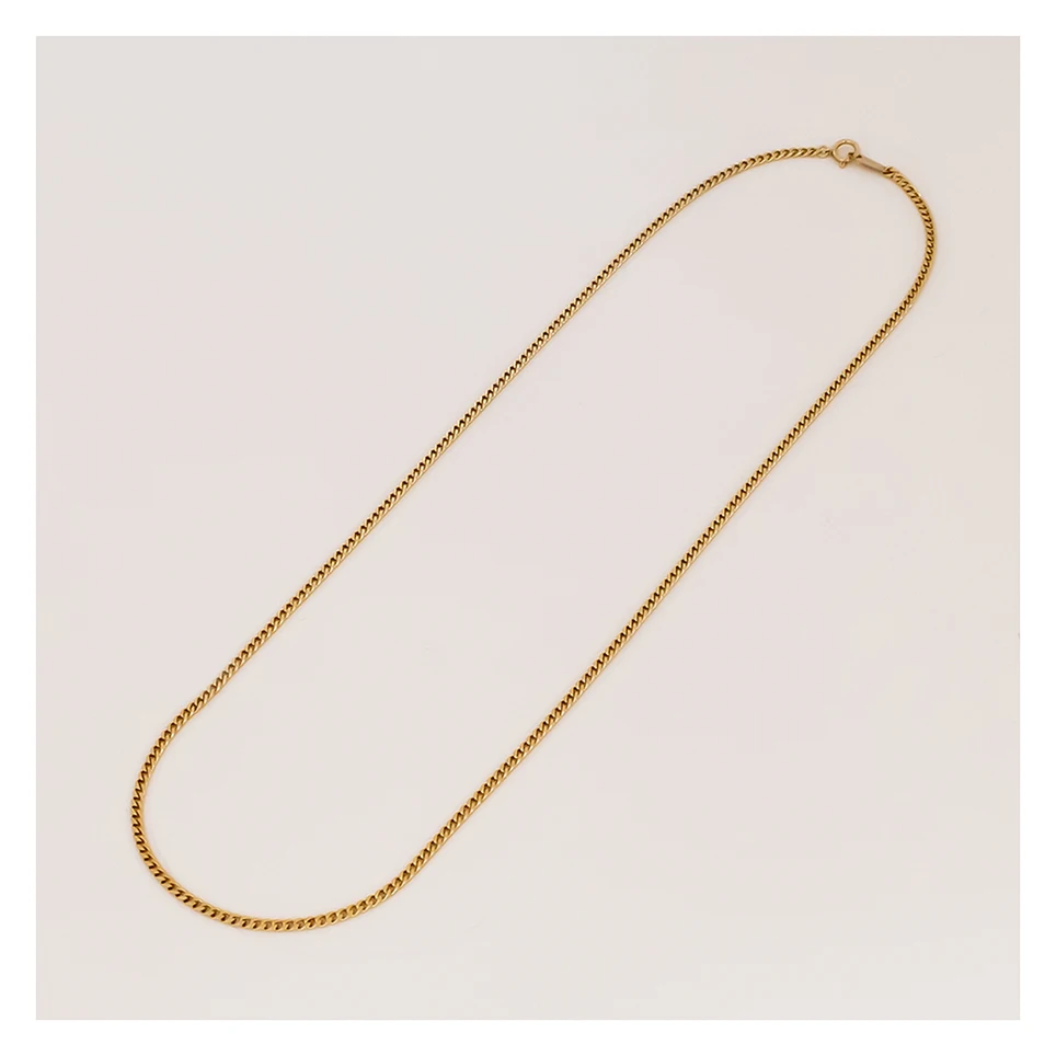 
Japan gold plate necklace with diamond bite cut on the surface 