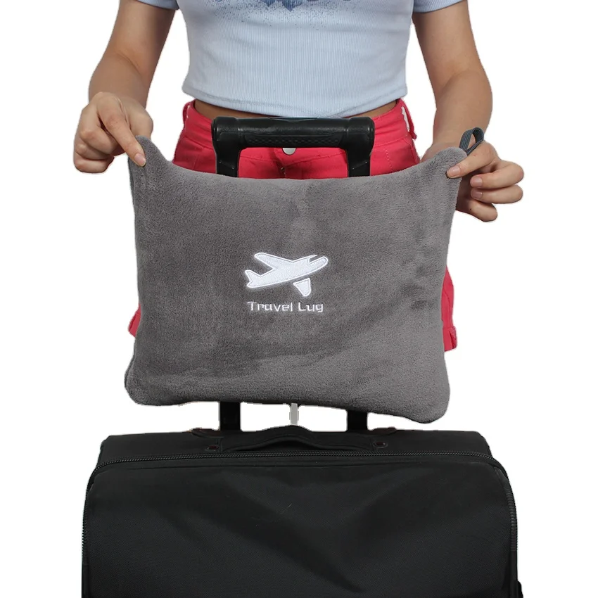 Дешевая цена флис 2 в 1 Подушка для путешествий мягкое складное одеяло для самолета на заказ