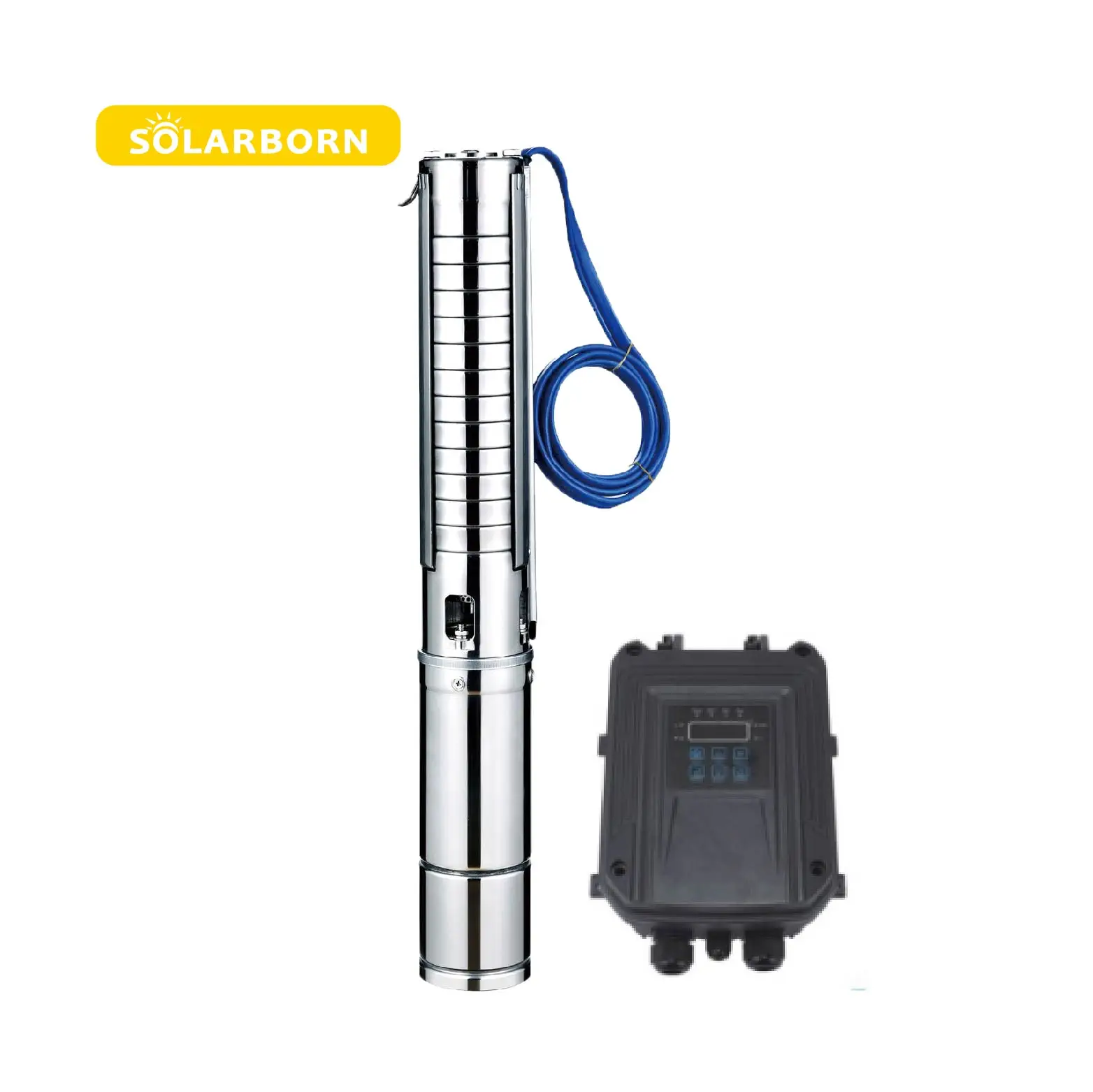 Solarborn submersible centrifugal dc power 3hp system inverter solar water pump for deep well