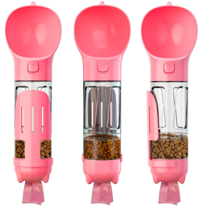Portable Dog Water Bowl & Feeder with Dispenser Excrement Shovel Bag-Convenient Pet Travel Accessory
