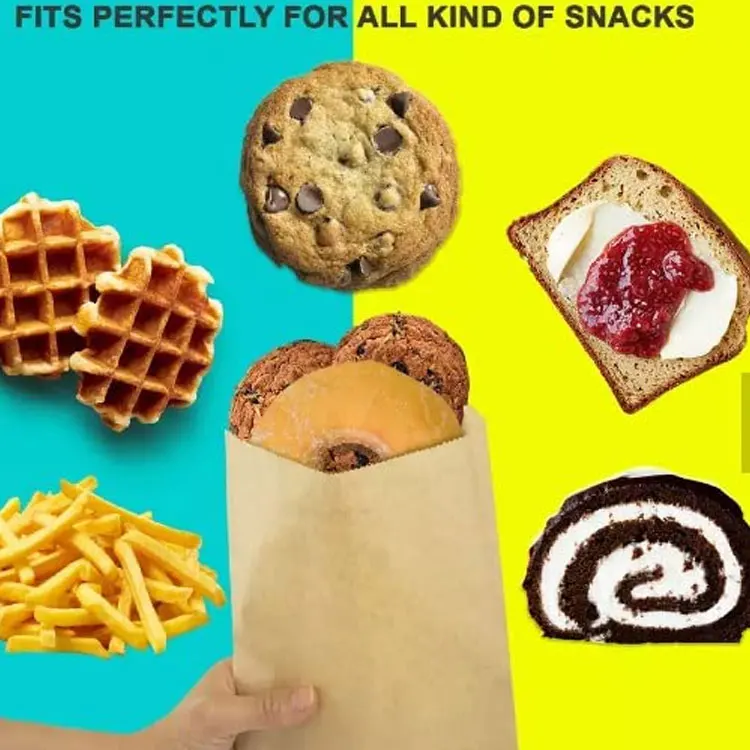 Food Snack Wraps Baggies Sleeves Parchment Kraft Wax Food Paper Bakery Bag Grease Resistant Sandwich Cookie Bag